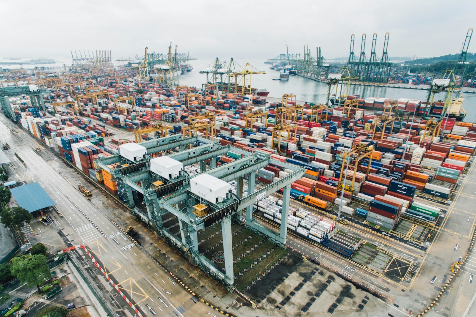 Container ship and port freight forwarding